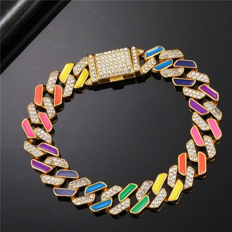 pulseira-cuban-miami-colurful-ice-cravejado-dourado