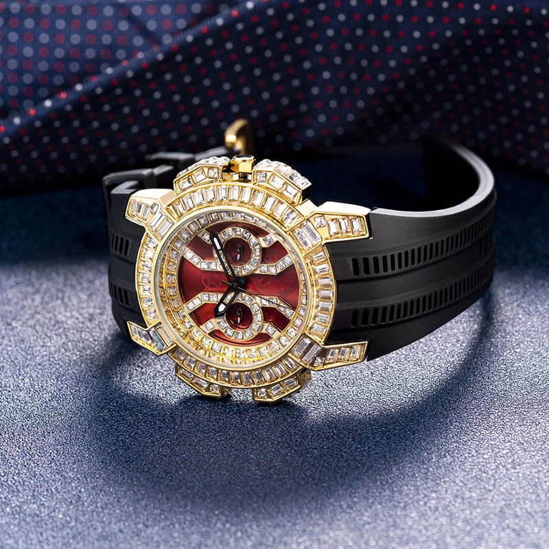 relogio-spider-luxury-ice-cravejado-dourado